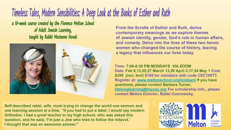 Banner Image for Melton Class Timeless Tales, Modern Sensibilities: A Deep Look into the Books of Esther and Ruth