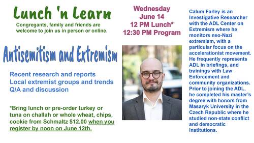 Banner Image for Lunch 'n Learn: Right-Wing Extremism Calum Farley of ADL