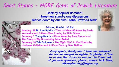 Banner Image for Jewish Gems of Literature with Diane Browne-Sterdt Winter Series