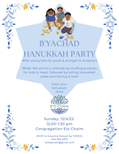 Banner Image for B'Yachad Chanukah Party & Crafts